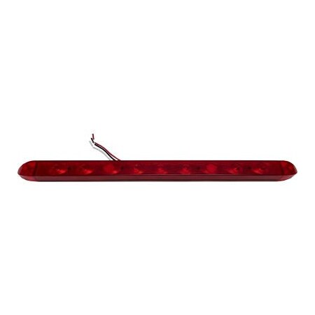Carjamz Race Sport 17" Screw Mount High-Powered 9-LED Tail/Brake Light, Red Outer Lens with Red LED Diodes RS-17-RED